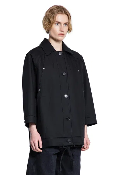 Gucci Short Cotton Car Coat In Black