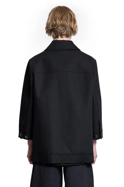 Gucci Short Cotton Car Coat In Black