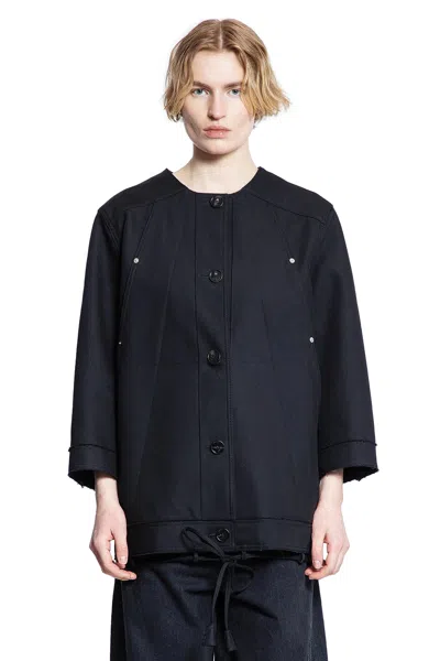 Gucci Short Cotton Car Coat In Black
