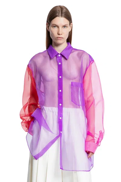 Comme Des Garçons Sheer Fabric Long Sleeves Chest Pocket