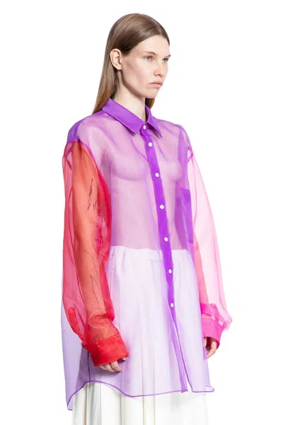Comme Des Garçons Sheer Fabric Long Sleeves Chest Pocket