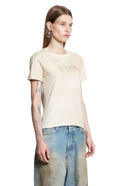 Acne Studios Woman Beige T-shirts & Tank Tops