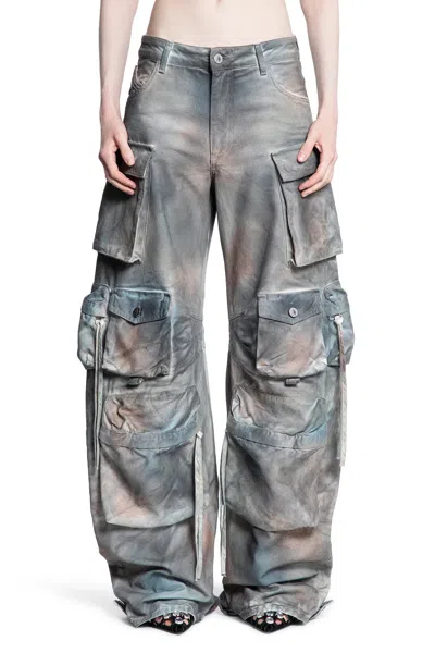 Attico Woman Grey Jeans In Gray