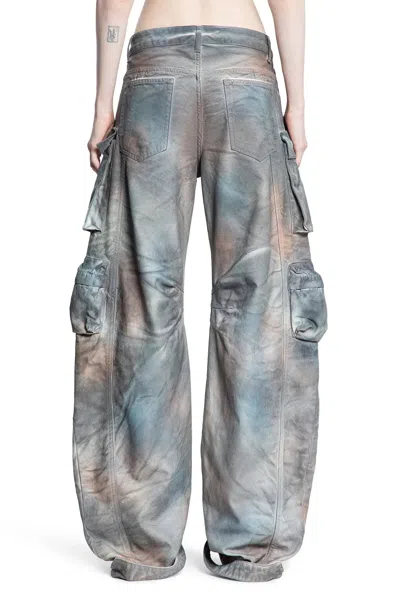 Attico Woman Grey Jeans In Gray