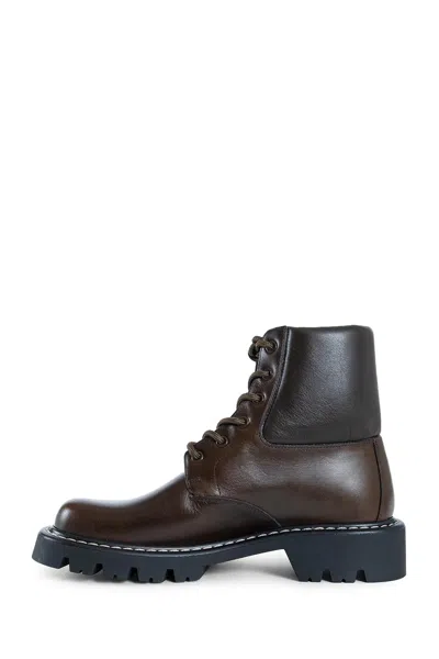 Loewe Men Sierrain Military Ankle Boots Vegetable Tanned Calfskin