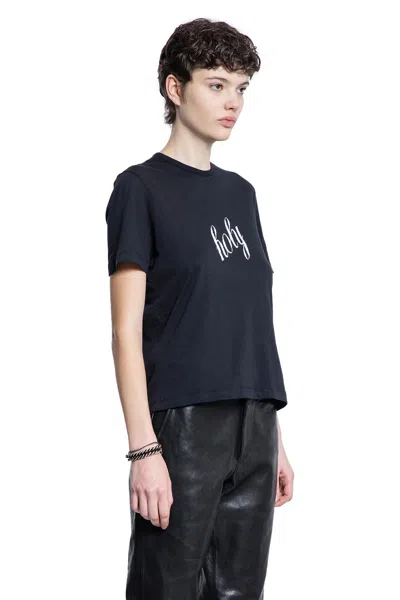 Ann Demeulemeester Fanie Printed T-shirt In Black