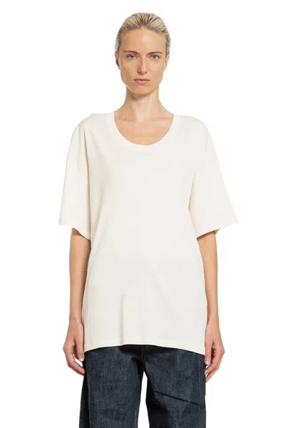 Lemaire Rib T-shirt In White