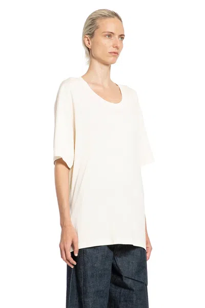 Lemaire Rib T-shirt In White
