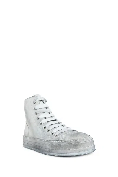 Ann Demeulemeester Man Off-white Sneakers In Metallic