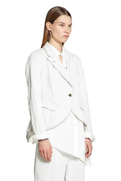 Forme D'expression Blazer A Clessidra In Off-white