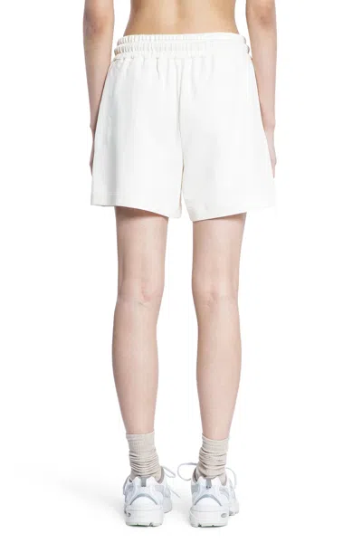 Moncler Off-white Striped Trim Shorts In Natural