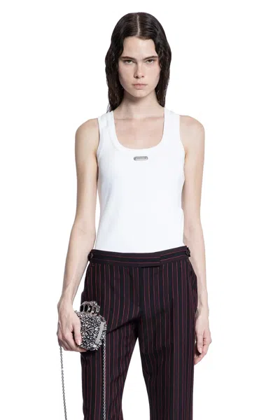 Alexander Mcqueen Mcqueen Placket Tank Top In White