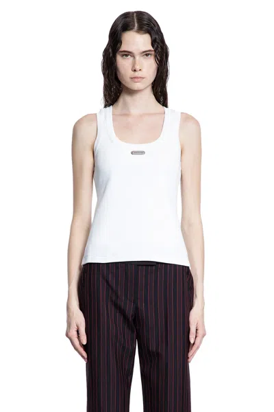Alexander Mcqueen Mcqueen Placket Tank Top In White