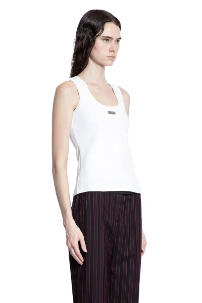 Alexander Mcqueen Mcqueen Placket Tank Top In White