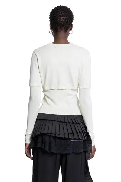 Rokh Multi-button Layer Effect Cardigan In Off-white