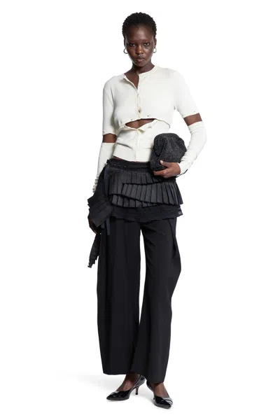 Rokh Multi-button Layer Effect Cardigan In Off-white