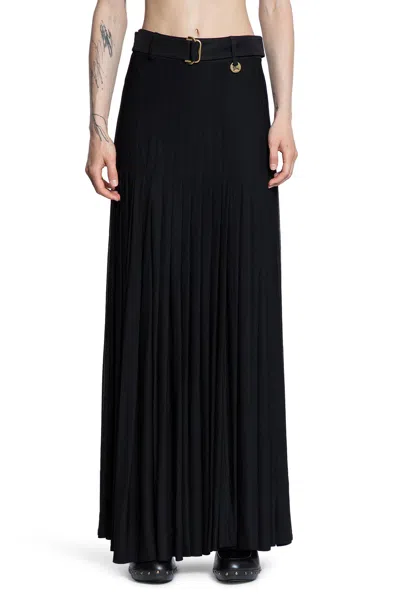 Burberry Bar Pleated Maxi Skirt With Belt
