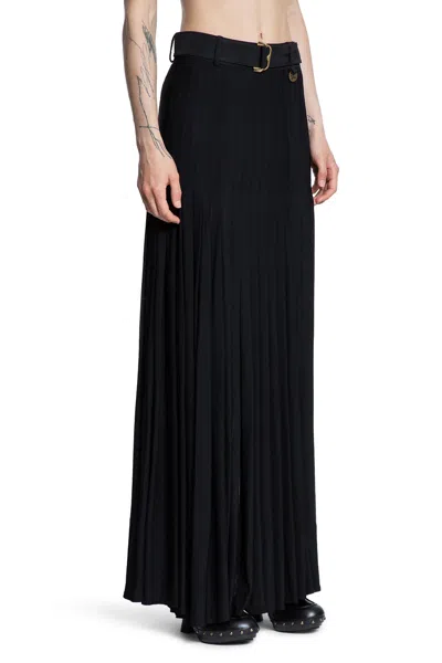 Burberry Bar Pleated Maxi Skirt With Belt