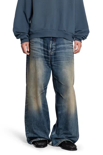 Acne Studios Womens Dark Blue 2023 Wide-leg Denim Jeans In Blue