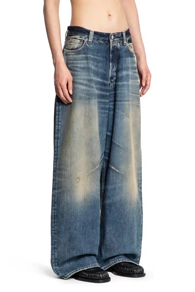 Acne Studios Womens Dark Blue 2023 Wide-leg Denim Jeans In Blue