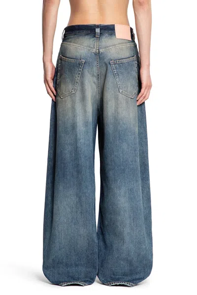 Acne Studios Womens Dark Blue 2023 Wide-leg Denim Jeans In Blue