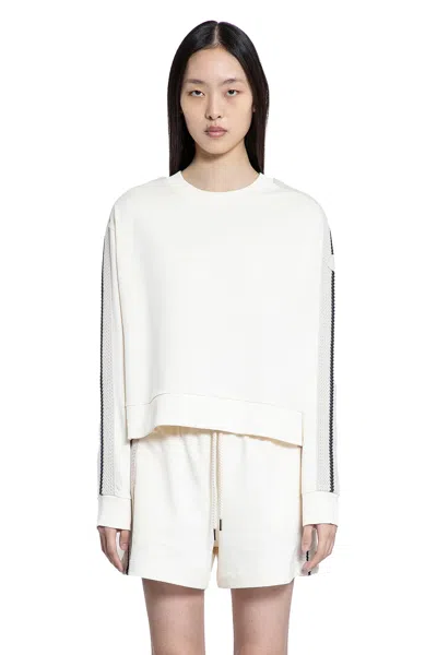 Moncler Women Logo Motif Sweatshirt In Neutral