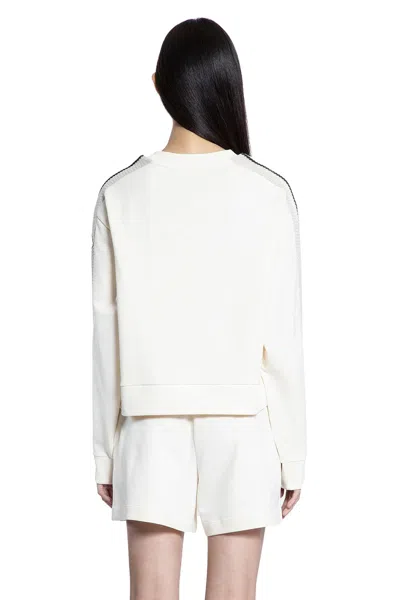 Moncler Women Logo Motif Sweatshirt In Neutral