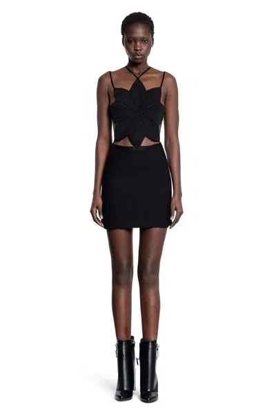 Givenchy Star Cut Out Dress In Knit In Black