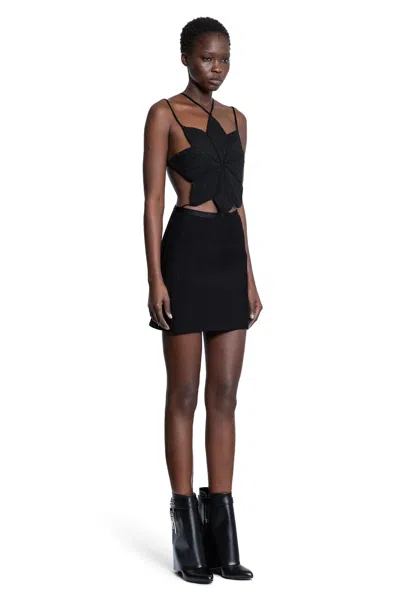 Givenchy Star Cut Out Dress In Knit In Black