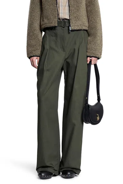 Burberry Woman Green Trousers