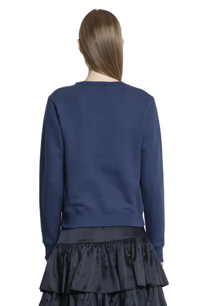 Valentino Cotton Sweatshirt In Blue