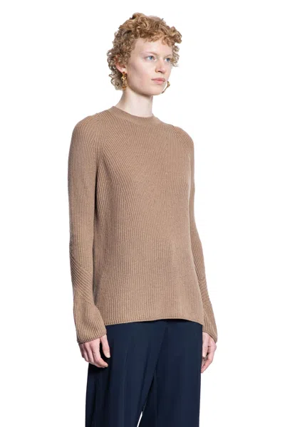 S Max Mara Molveno Camel Jersey In Brown