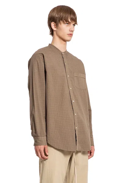 Taiga Takahashi Checked-pattern Shirt In Brown