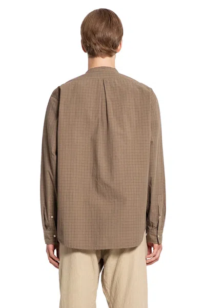 Taiga Takahashi Checked-pattern Shirt In Brown
