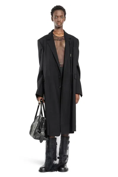 Ann Demeulemeester Woman Black Dresses In Black