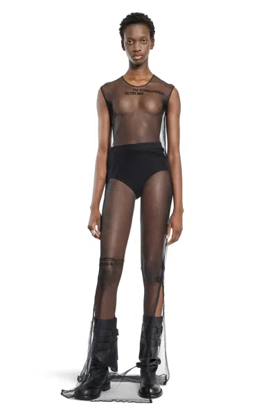 Ann Demeulemeester Woman Black Dresses In Black