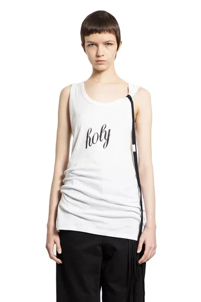 Ann Demeulemeester Woman White T-shirts & Tank Tops In White