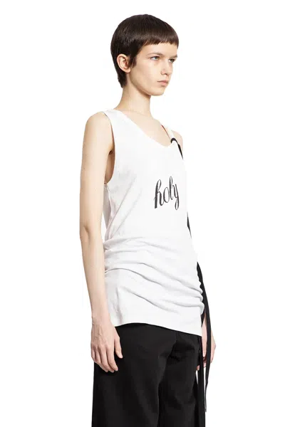 Ann Demeulemeester Woman White T-shirts & Tank Tops In White