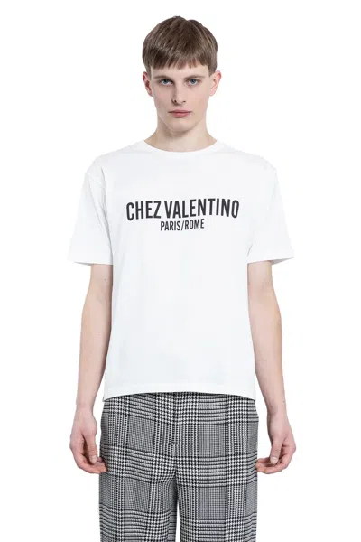 Valentino Cotton Crew-neck T-shirt In White