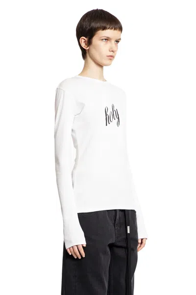 Ann Demeulemeester Woman White T-shirts & Tank Tops