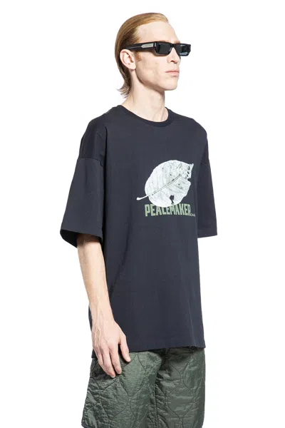 Oamc Peacemaker Leaf Tshirt In Black