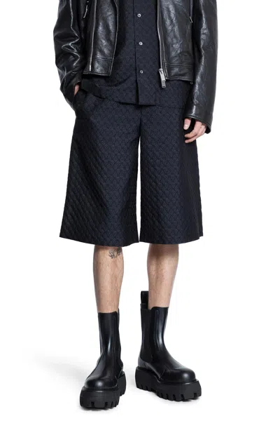 Alexander Mcqueen Jacquard Bermuda Shorts In Black
