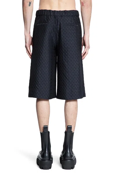 Alexander Mcqueen Jacquard Bermuda Shorts In Black
