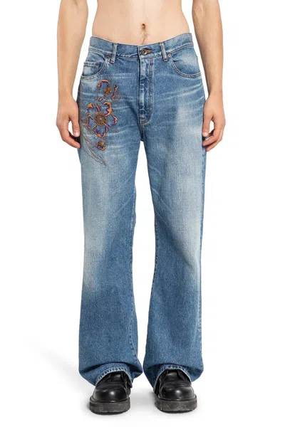 Khoki Man Blue Jeans In Blue