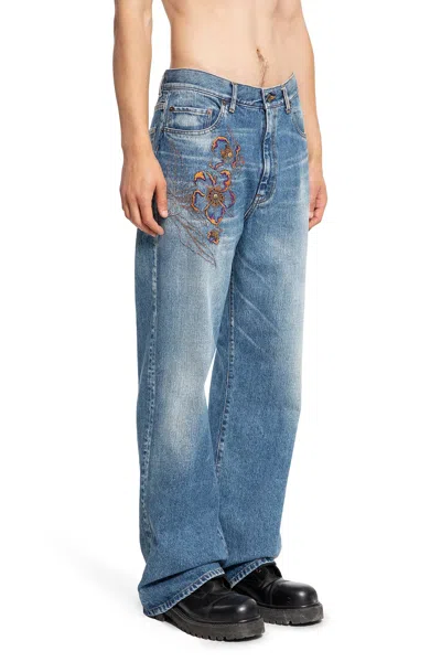 Khoki Man Blue Jeans In Blue