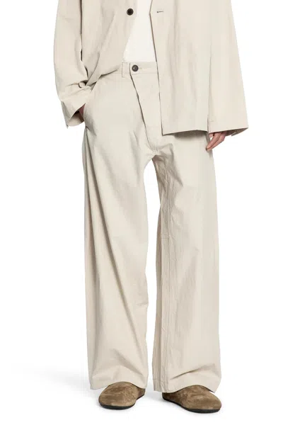 Jan-jan Van Essche Man Off-white Trousers In Gray