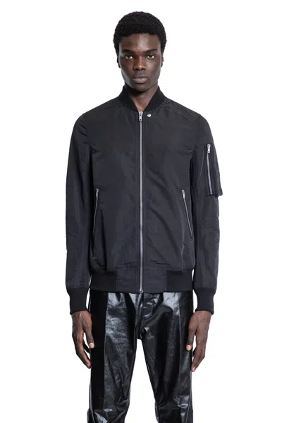 Rick Owens Classic Flight Leather Bomber In Black