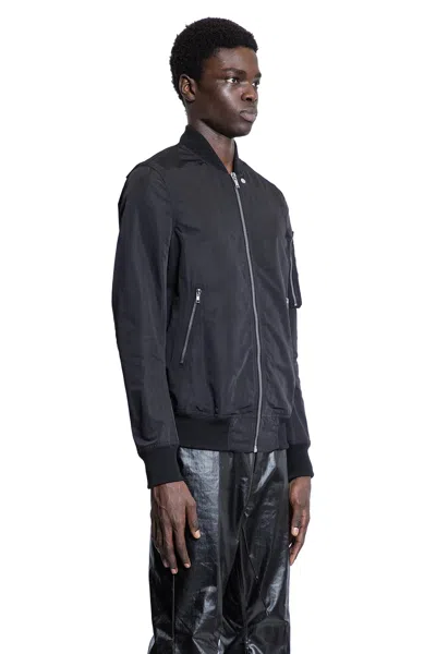 Rick Owens Classic Flight Leather Bomber In Black