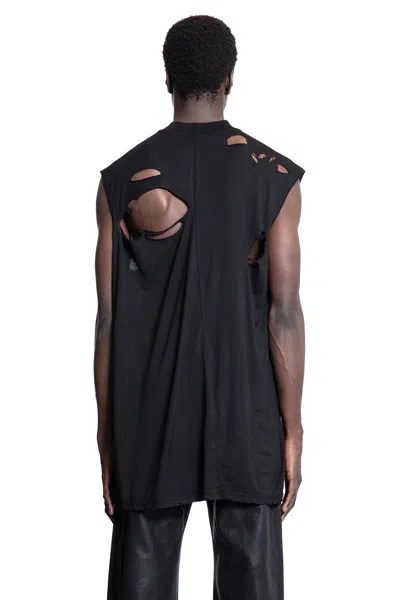 Rick Owens Drkshdw Hollywood Tarp T In Cotton Gauze Jersey In Black
