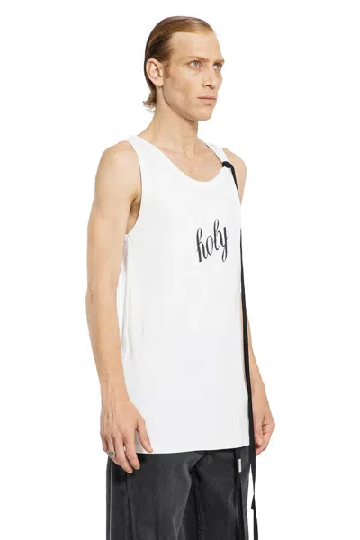 Ann Demeulemeester Man White T-shirts & Tank Tops